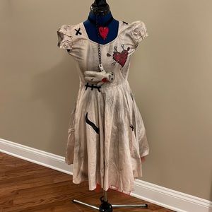 Voodoo Doll Girls Costume with Accessories